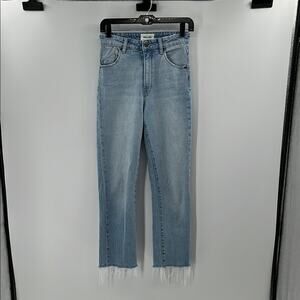 Rolla's Women's Original High Rise Straight Jeans Raw Hem - Light Wash - 26